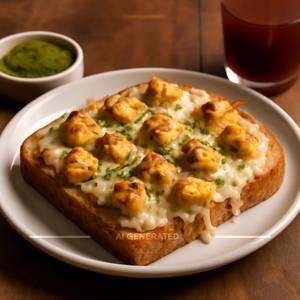 Cheesy Garlic Paneer Tikka Toast
