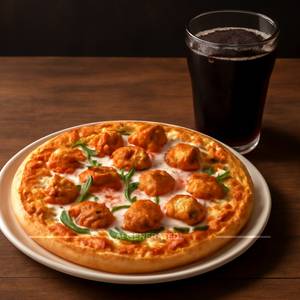 TANDOORI PANNER TIKKA PIZZA MEDIUM & COLD DRINK