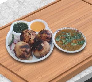 4 Pcs Paneer Litti + Sabji