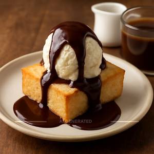 Vanilla With Hot Chocolate Sauce