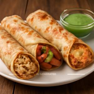 Chicken Mughlai Roll + Chicken Chilli Roll + Chicken Cheese Roll