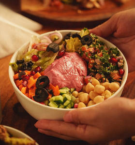 Pink Hummus Bowl