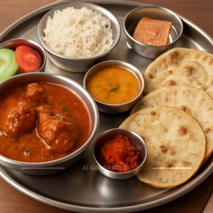 Chicken Kolhapuri Thali