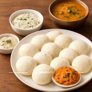 Idli Chutney Sambar [12 pcs]