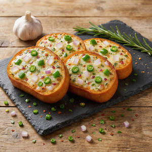 Onion Chilly Garlic Bread
