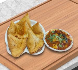 6 Pcs Samosa + Sabji