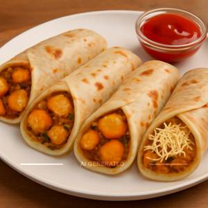 Paneer Mughali Roll  + Paneer Mayonnaise Roll  + Aloo Fry Roll  + Cheese Masala Roll