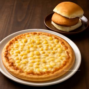 Cheese Corn Pizza & Vada Pao