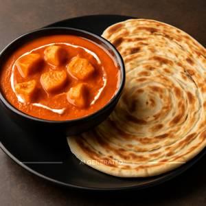 Paneer Butter Masala With 2 Laccha Paratha Combo