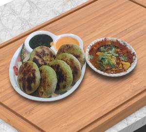 6 Pcs Palak Litti+ Sabji