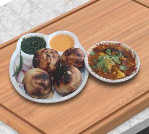 6 Pcs Paneer Litti+ Sabji