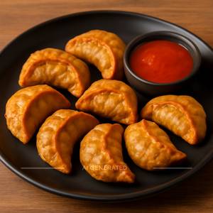 Veg Momos Fried (8 Pcs)