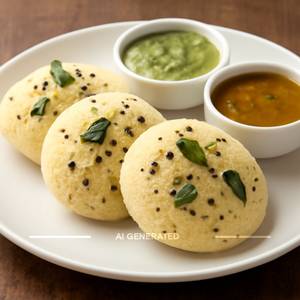 Khaman Idli Chutney Sambar [3 Pcs]