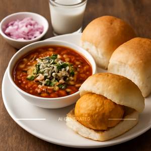 Misal Pao + Vada Pao