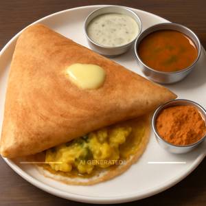 Butter Onion Masala Dosa
