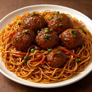 Veg Manchurian Noodles