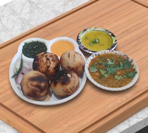 4 Pcs Daal Baati + Special Chokha