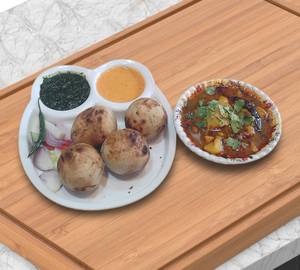 4 Pcs Special Litti + sabji
