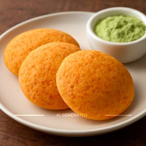 Carrot Idli [3 Pcs]