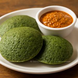 Palak Idli [3 Pcs]
