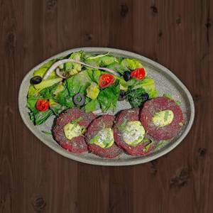 Red Beet Kabab,Mint Chutney