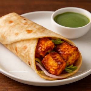 Paneer tikka wrap