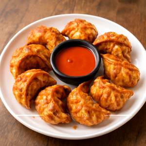 Paneer Peri Peri Fried Momos [7 Pieces]