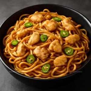 Chilly Garlic Chicken Noodles