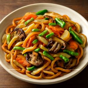Yaki udon noodles