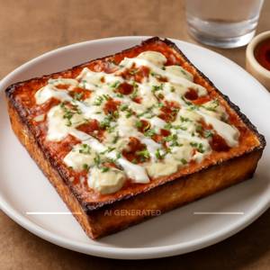 Jain Creamy Cheesy  Detroit Pizza