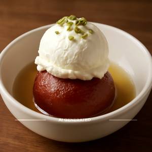 Gulab Jamun with Ice Cream