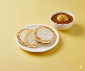 Appam With Egg Curry [ 3 Pieces ]