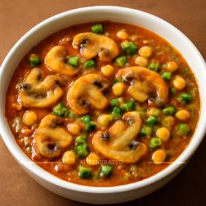Mushroom Corn Hara Payaz Masala