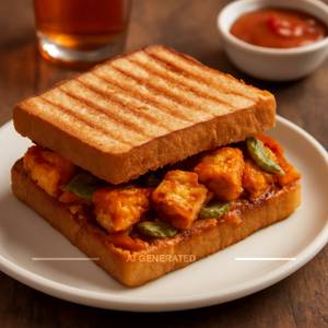 Paneer Tikka Masala Sandwich
