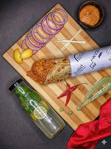 Masala Ghee Chicken Roll With Mint Mojito