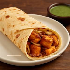 Rumali Smooky Tandoori Paneer Shawarma
