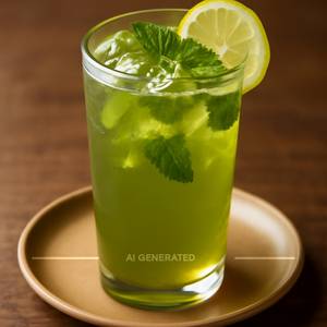 Lemon And Mint Green Iced Tea
