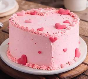 Heart Shape Strawberry Cream Cake