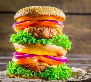 Veg Double Decker Burger