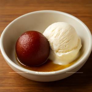 Gulab Jamun with Ice Cream