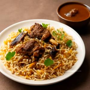 Mutton Biryani With Gravy