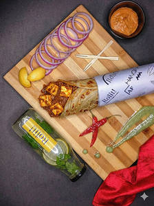 Masala Ghee Paneer Roll With Mint Mojito