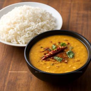 Dal tadka with Rice