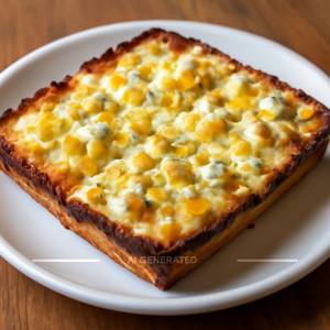 Cheese Corn Detroit Pizza