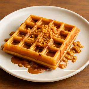 Butterscotch crunch waffle