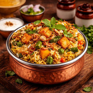 Hyderabadi Veg Biryani With Raita(650ml)