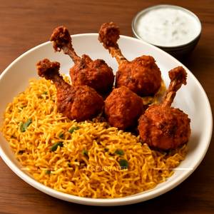 Chicken Lollipop Biryani [ 5 Pcs ]