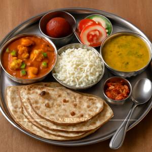 Mutter Paneer Thali