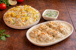 Egg Chicken Fried Rice + Garlic Chicken +kachomber