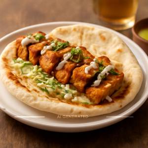 Open Paneer Special Shawarma